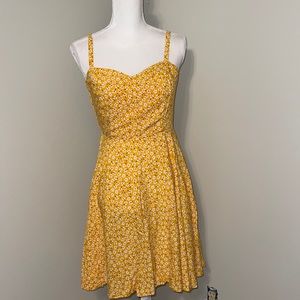 Yellow floral dress